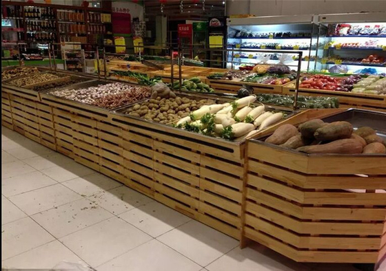 Supermarket Wooden Display Rack