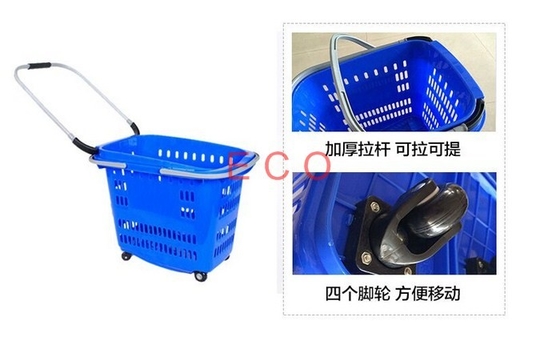 Unfolding Movable Grocery Shopping Basket