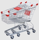 Carretto del carrello di acquisto del filo di acciaio del supermercato con 4&quot; ruote dell'unità di elaborazione