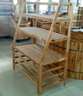 Scaffalatura di stoccaggio del negozio del forno/scaffale esposizione di legno di Slatwall per il supermercato