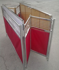 Foldable Moving Supermarket Promotion Table / Durable Metal Shelf Cart With Castors