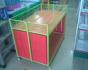 Steel Supermarket Clothes Promotion Cart / Hand Push Exihibition Display Table