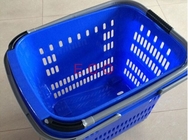 Virgin PP Rolling Shopping Basket With Wheels  /  Store Trolley Shopping Basket