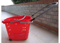 Duralumin Pull Rod Virgin Wheeled Shopping Baskets Shopping Trolley On Wheels