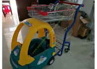 Il carretto del giocattolo del centro commerciale dei carrelli dei bambini di dimensione del bambino scherza il carrello di acquisto