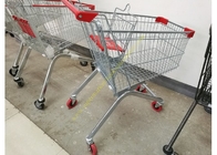 Removable Wheeled Supermarket Shopping Cart / Steel Wire Carts With PVC Wheels