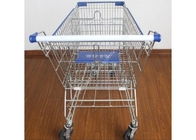Supermarket Metal Handcart Rustless 4 Wheels Shopping Trolley For Shop