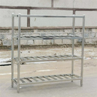 Scaffali di esposizione regolabili dell'acciaio inossidabile scaffali mobili di stoccaggio del supermercato di 4 strati
