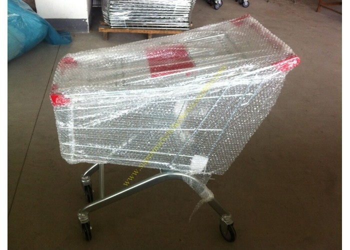 Supermarket Shopping Cart Trolley / Metal Grocery Cart / 150 Litres Hand Trolley