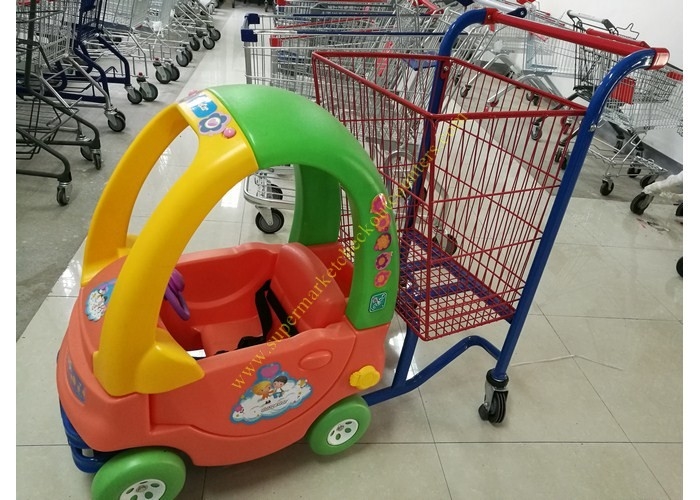 Supermarket Toy Car Fun Metal Kids Shopping Carts Trolley With Wheels