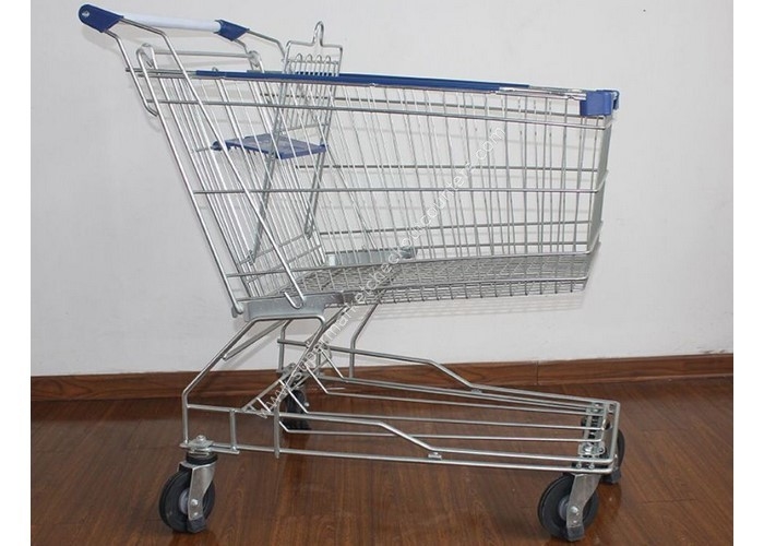 Un carrello di compera inossidabile di 4 ruote del carretto del metallo del supermercato per il negozio